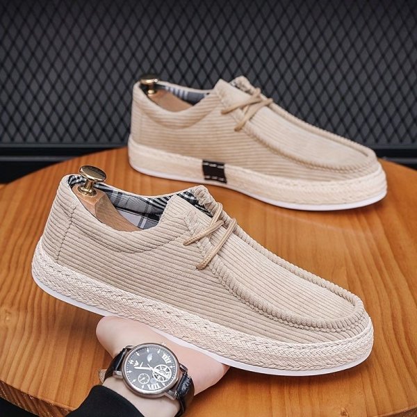 Men's Lightweight Comfy Slip-On Casual Shoes, Breathable Non-Slip Suede Shoes, Spring And Summer