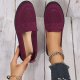 Women's Knit Slip On Flats, Casual & Breathable Non-slip Round Toe Loafers, Low Top Walking Shoes