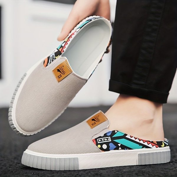 Men's Lightweight Comfy Slip-On Casual Shoes, Breathable Non-Slip Mule Shoes, Spring And Summer