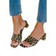 Leopard Graphic Chunky Sandal Mules