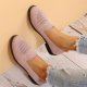 Women's Knit Slip On Flats, Casual & Breathable Non-slip Round Toe Loafers, Low Top Walking Shoes