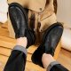 Men's PU Leather Casual Slip On Chelsea Shoes Ankle Boots, Black/Grey